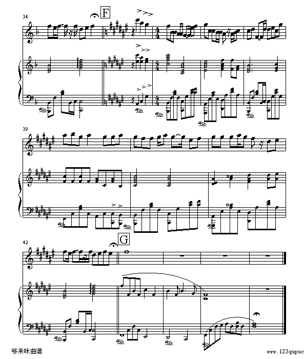 搁浅-周杰伦钢琴曲谱（图4）