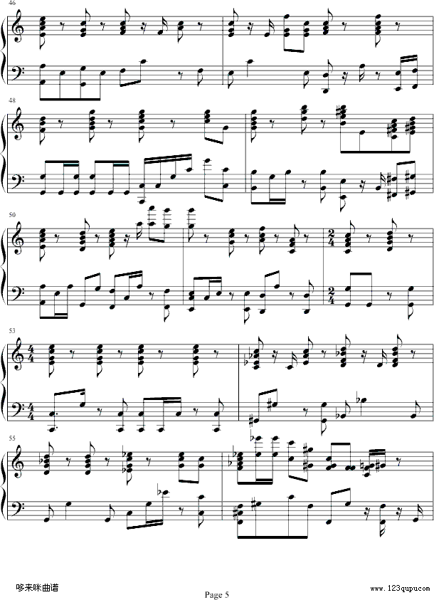 愛神之箭-梁洛施钢琴曲谱（图5）