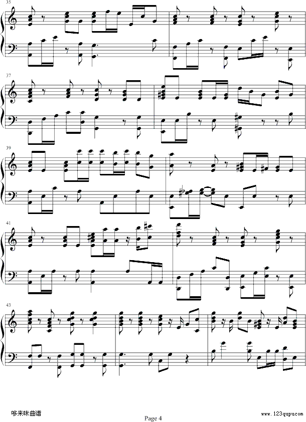 愛神之箭-梁洛施钢琴曲谱（图4）