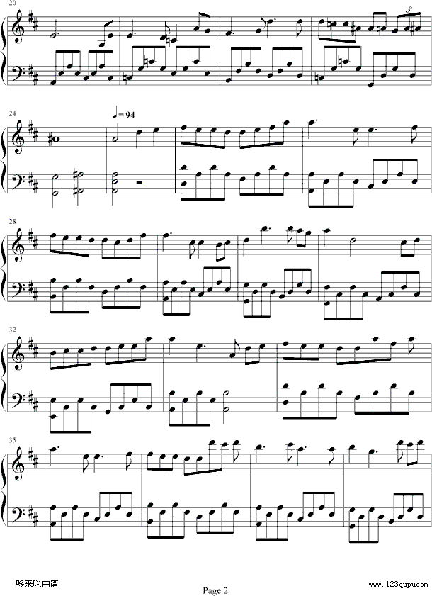 挪亞方舟-关心妍钢琴曲谱（图2）