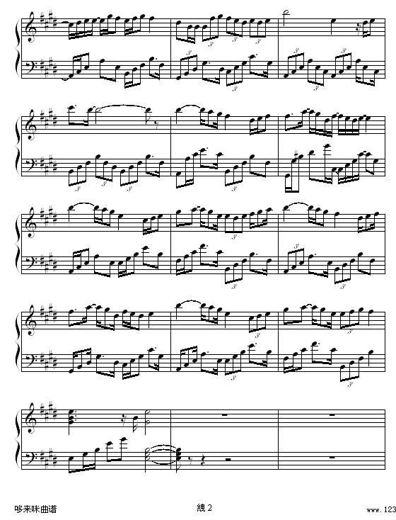 理想情人-杨丞琳钢琴曲谱（图2）