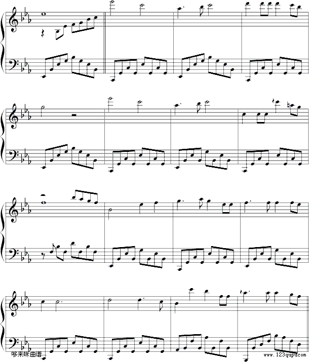 同一首歌-幸福版-毛阿敏钢琴曲谱（图2）