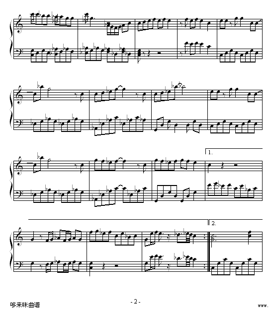 舞孃-(舞娘)-蔡依林钢琴曲谱（图2）