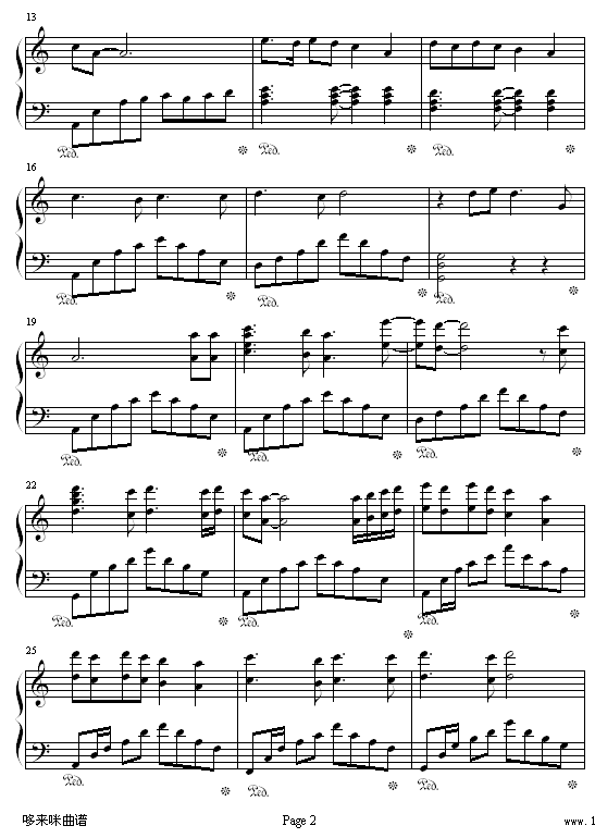 你的眼神-蔡琴钢琴曲谱（图2）