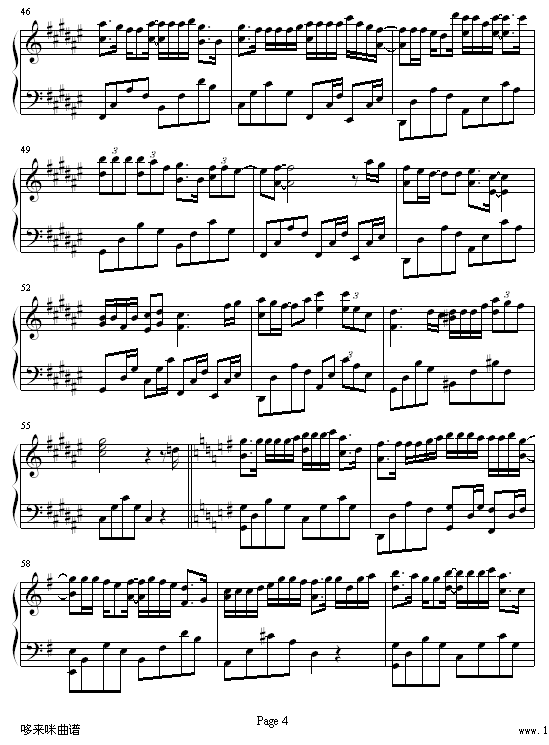 16号爱人-容祖儿钢琴曲谱（图4）