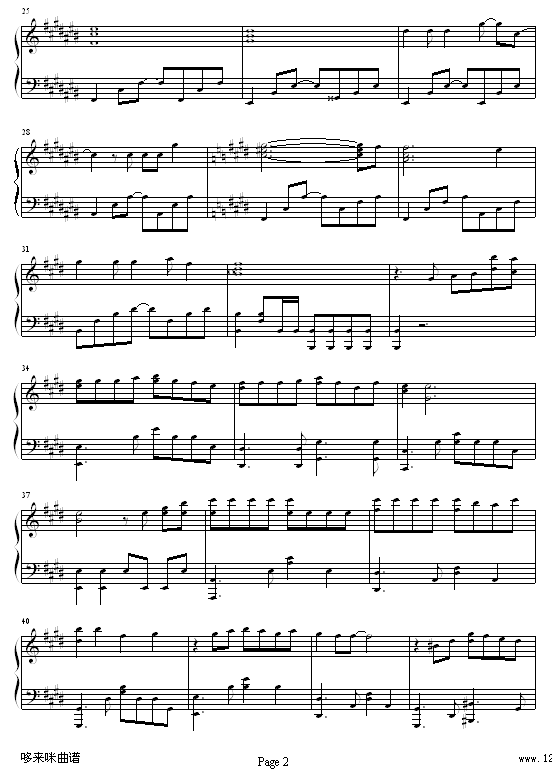借过-容祖儿钢琴曲谱（图2）