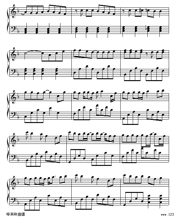 天空-蔡依林钢琴曲谱（图2）