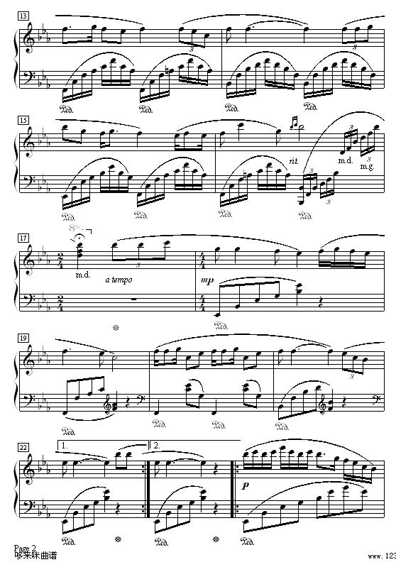 海上花-陈淑华钢琴曲谱（图2）