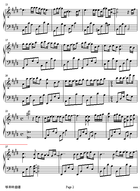 心病-容祖儿钢琴曲谱（图2）