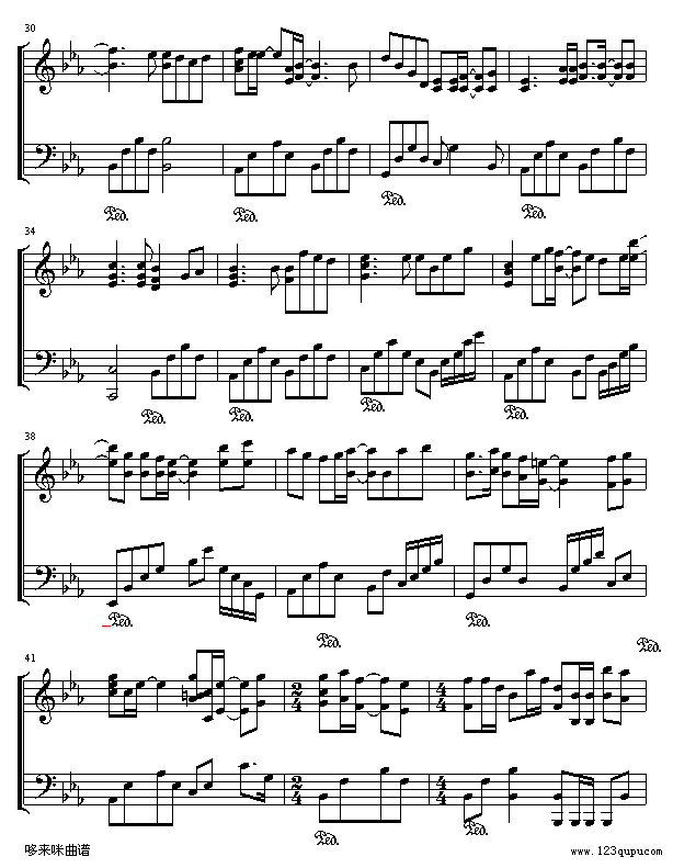 无痛无恋-关心妍钢琴曲谱（图3）