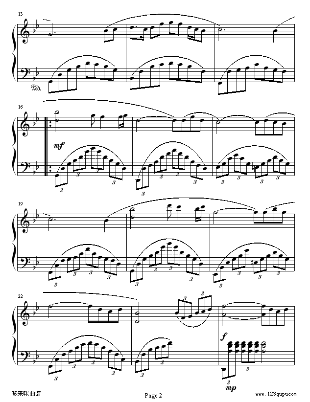 星-邓丽君钢琴曲谱（图2）