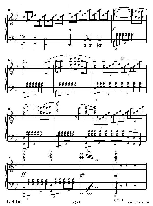 星-邓丽君钢琴曲谱（图5）