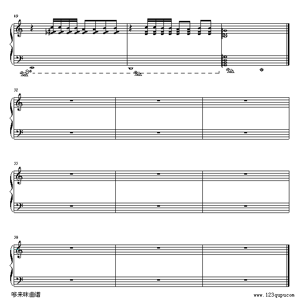 不了情-蔡琴钢琴曲谱（图5）
