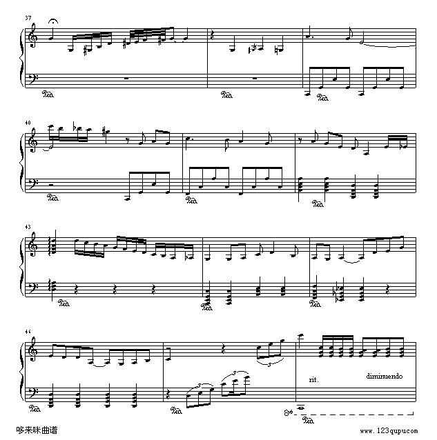 不了情-蔡琴钢琴曲谱（图4）