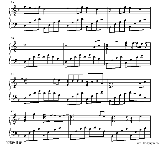 星语星愿-张柏芝钢琴曲谱（图3）