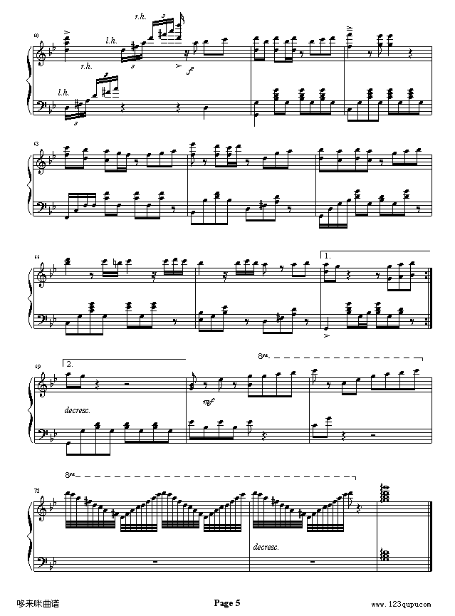 月半小夜曲-李克勤钢琴曲谱（图5）