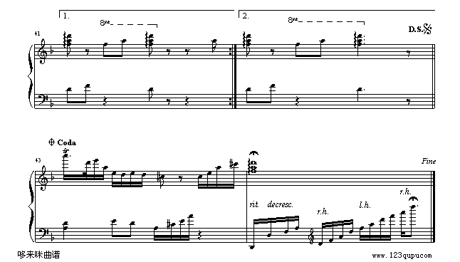 大会堂演奏厅-李克勤钢琴曲谱（图4）
