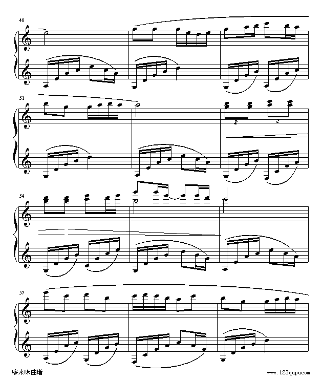 追梦人-凤飞飞钢琴曲谱（图5）