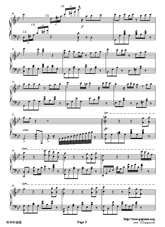 月半小夜曲-李克勤钢琴曲谱（图3）