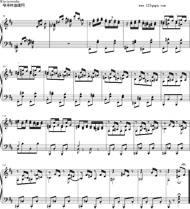 随想曲Op.76 No.2-勃拉姆斯钢琴曲谱（图5）