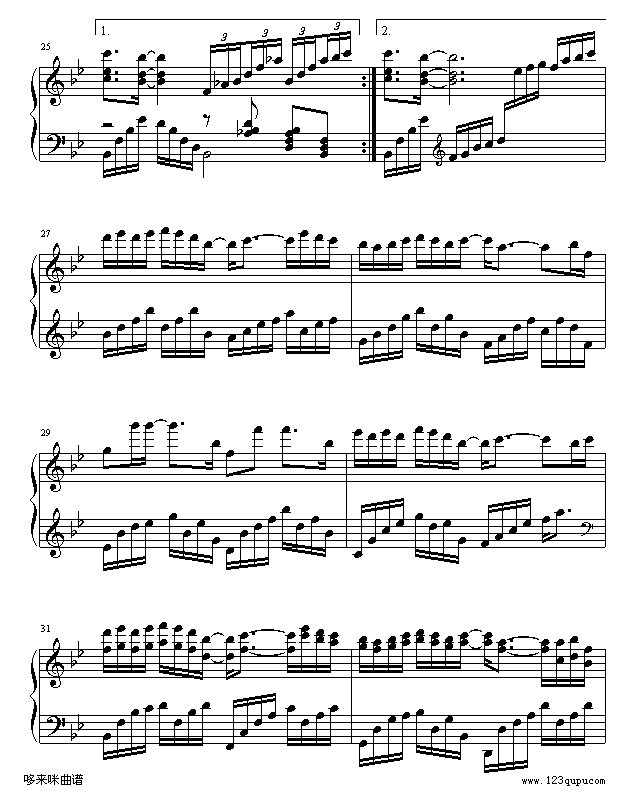江南-林俊杰钢琴曲谱（图4）
