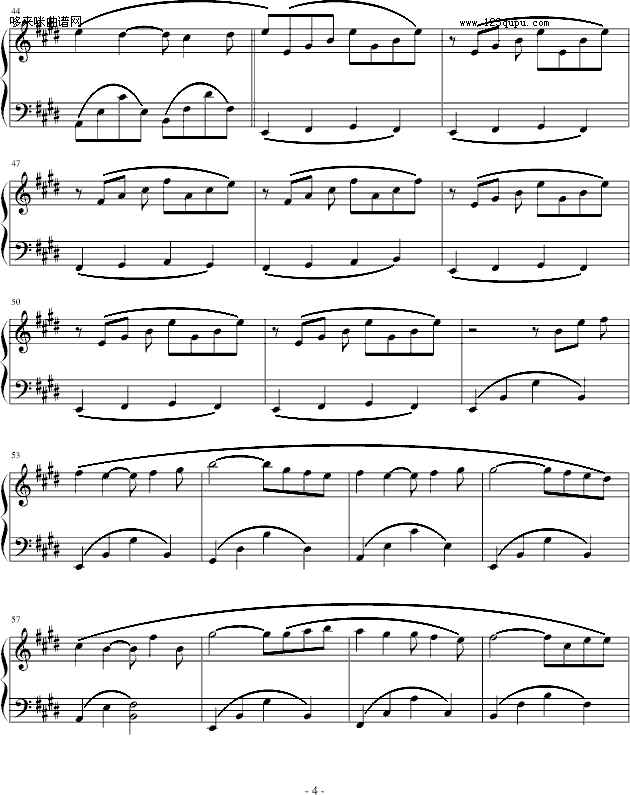 午后的出发-克莱德曼钢琴曲谱（图4）