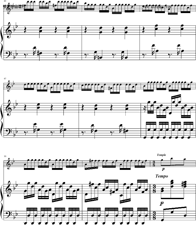 四季·夏-（小提琴/钢琴）-维瓦尔第钢琴曲谱（图4）
