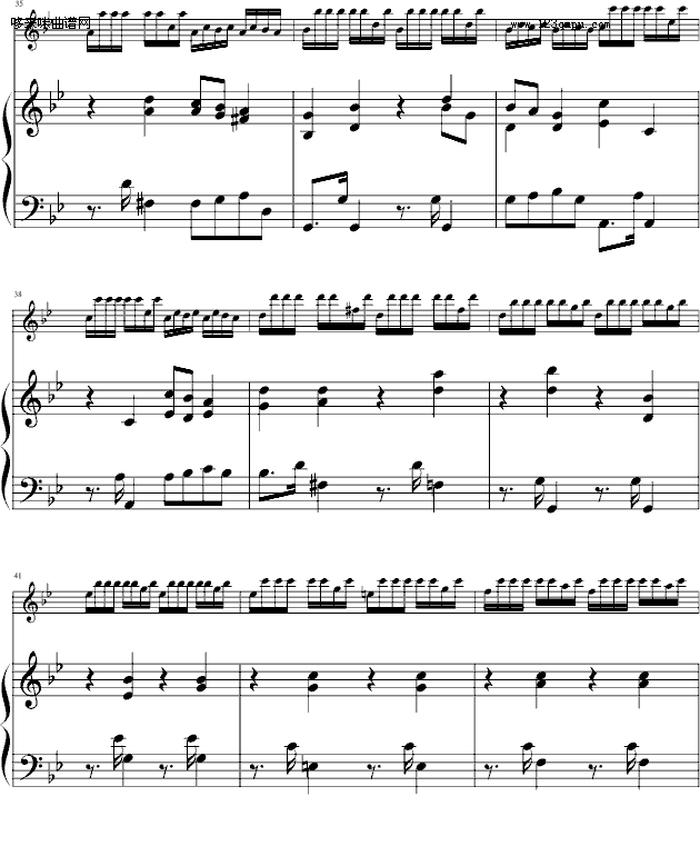 四季·夏-（小提琴/钢琴）-维瓦尔第钢琴曲谱（图3）