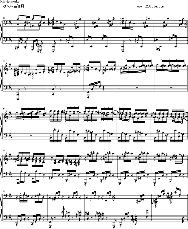 随想曲Op.76 No.2-勃拉姆斯钢琴曲谱（图4）