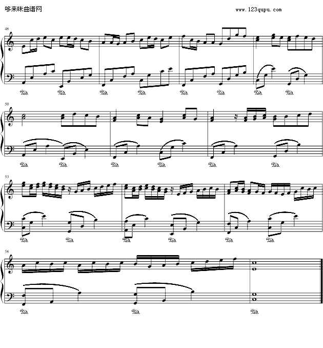 卡农-stvenLi版-帕赫贝尔-Pachelbel钢琴曲谱（图3）