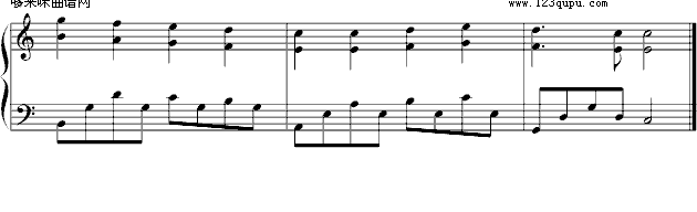 欢乐颂-(简易右手6度练习歌)-贝多芬钢琴曲谱（图2）