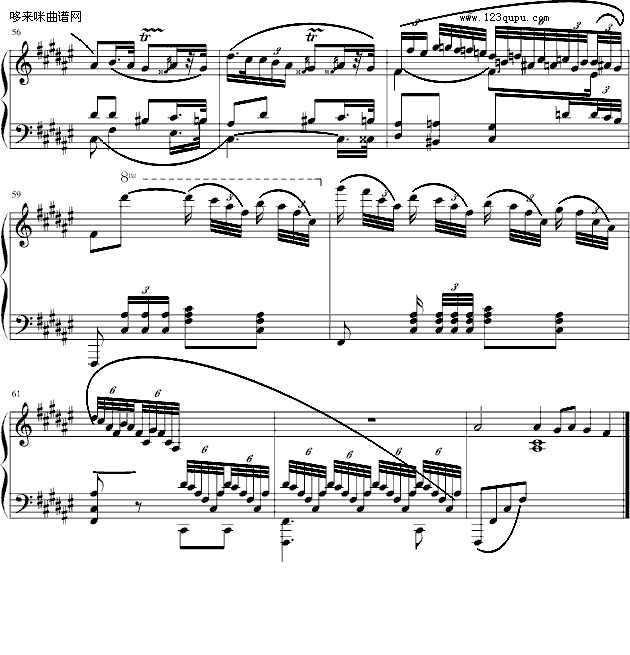 升F大调夜曲-肖邦钢琴曲谱（图5）