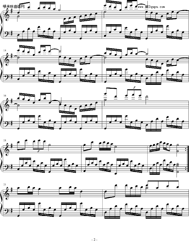 难忘今宵-中国名曲钢琴曲谱（图2）