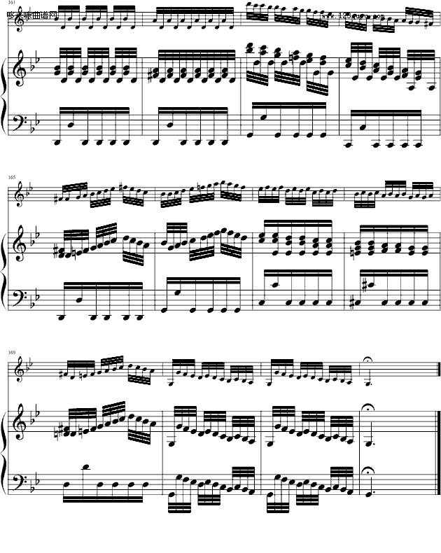 四季 夏 小提琴 钢琴 维瓦尔第 钢琴谱 歌谱简谱大全