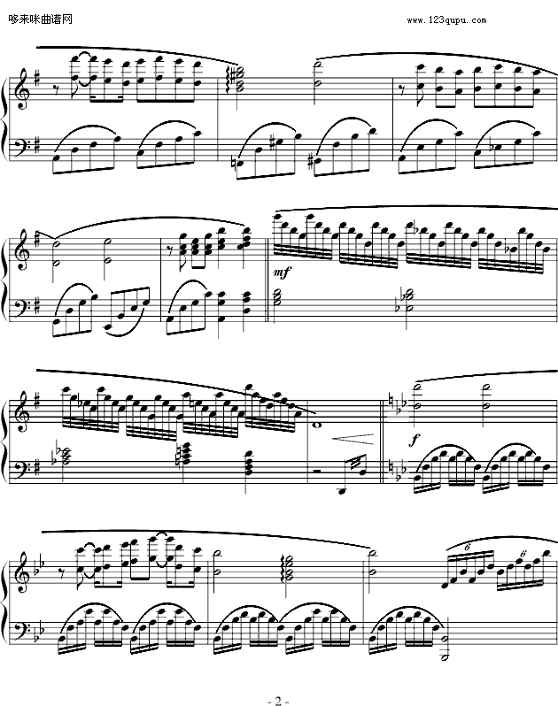 心中的王子-克莱德曼钢琴曲谱（图2）