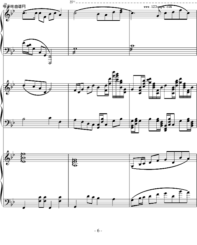 望江南-中国名曲钢琴曲谱（图6）