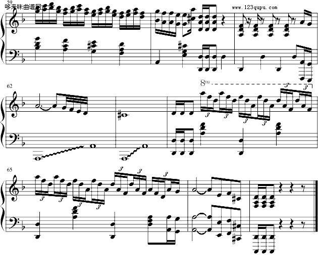 托卡塔曲-巴赫钢琴曲谱（图5）