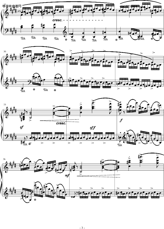 练习曲Op.10 No.4(原版）-肖邦钢琴曲谱（图3）