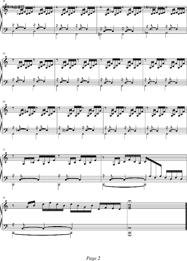 巴赫Praeludium I (BWV 846-1)-巴赫钢琴曲谱（图2）