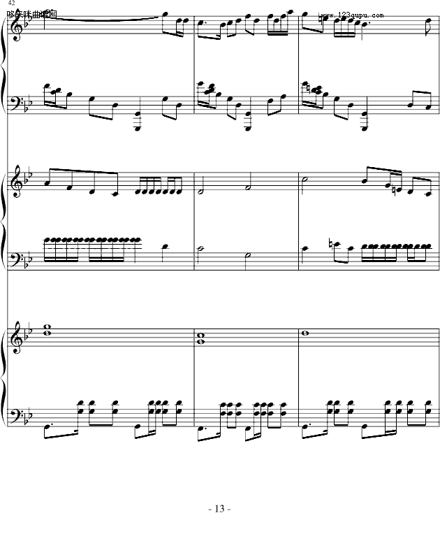 望江南-中国名曲钢琴曲谱（图13）