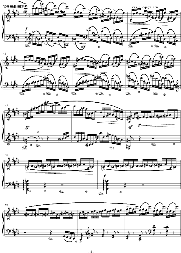 练习曲Op.10 No.4(原版）-肖邦钢琴曲谱（图4）