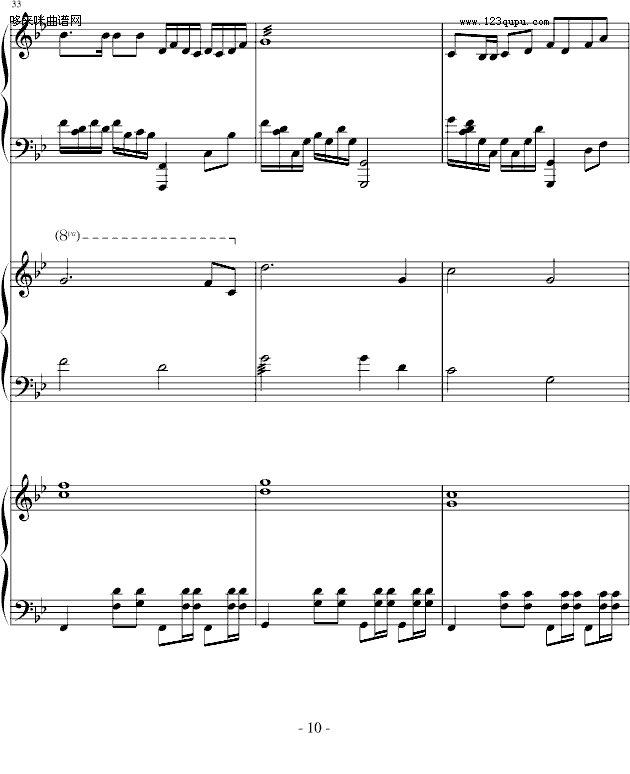 望江南-中国名曲钢琴曲谱（图10）