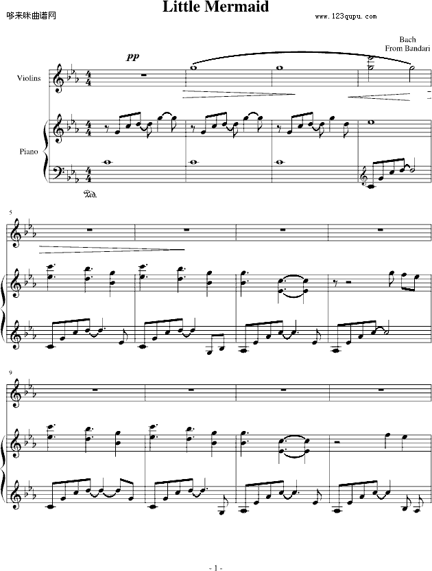 Little Mermaid-班得瑞钢琴曲谱（图1）