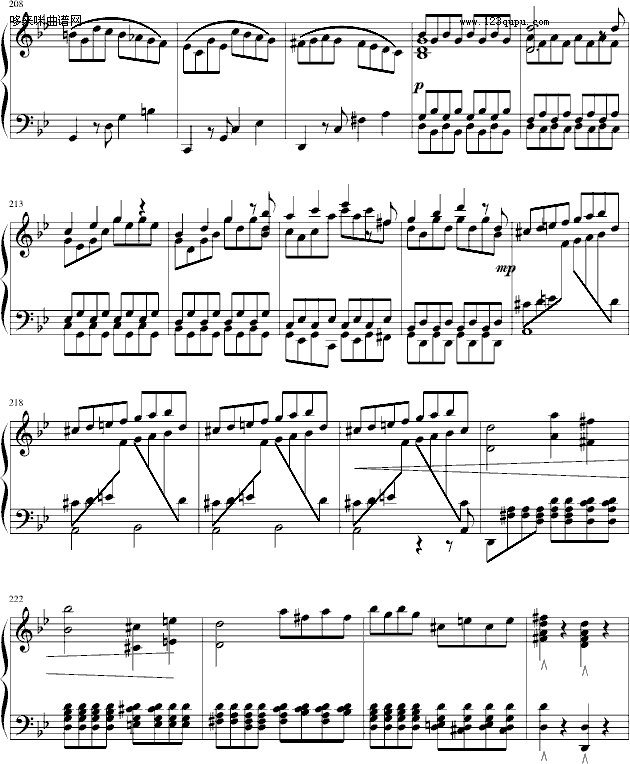 莫扎特第四十号交响曲（第一乐章）-莫扎特钢琴曲谱（图12）