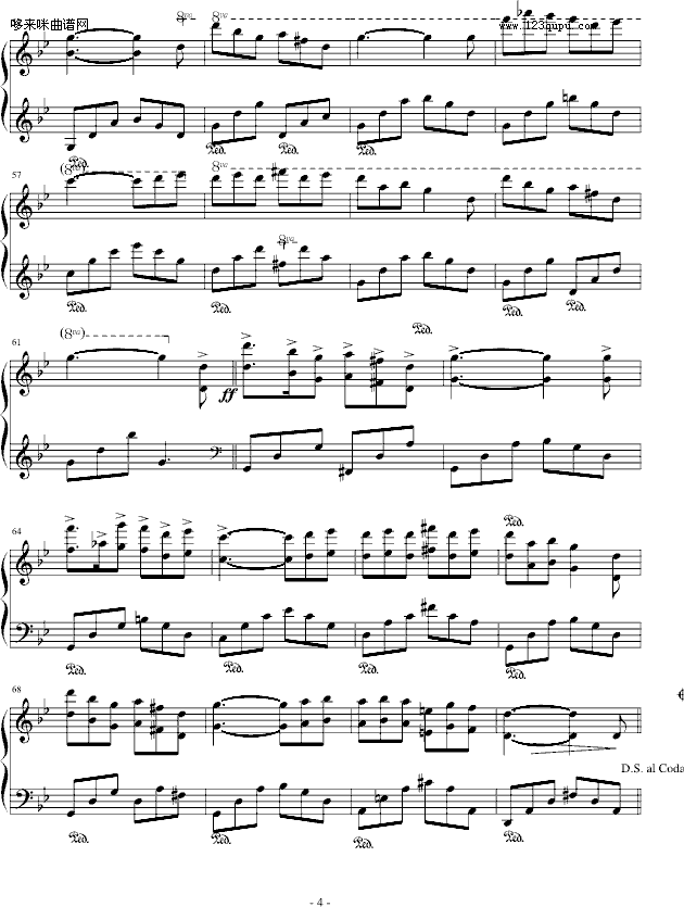 悲哀的结束-克莱德曼钢琴曲谱（图4）