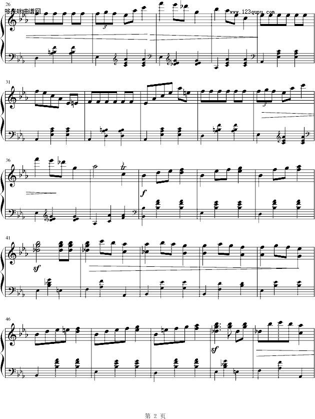 华丽的大圆舞曲-肖邦钢琴曲谱（图2）