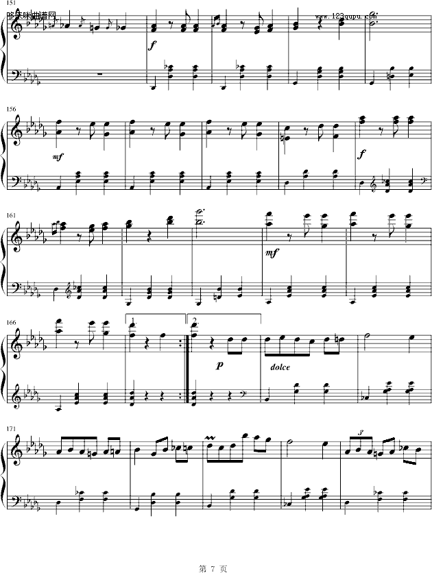 华丽的大圆舞曲-肖邦钢琴曲谱（图7）