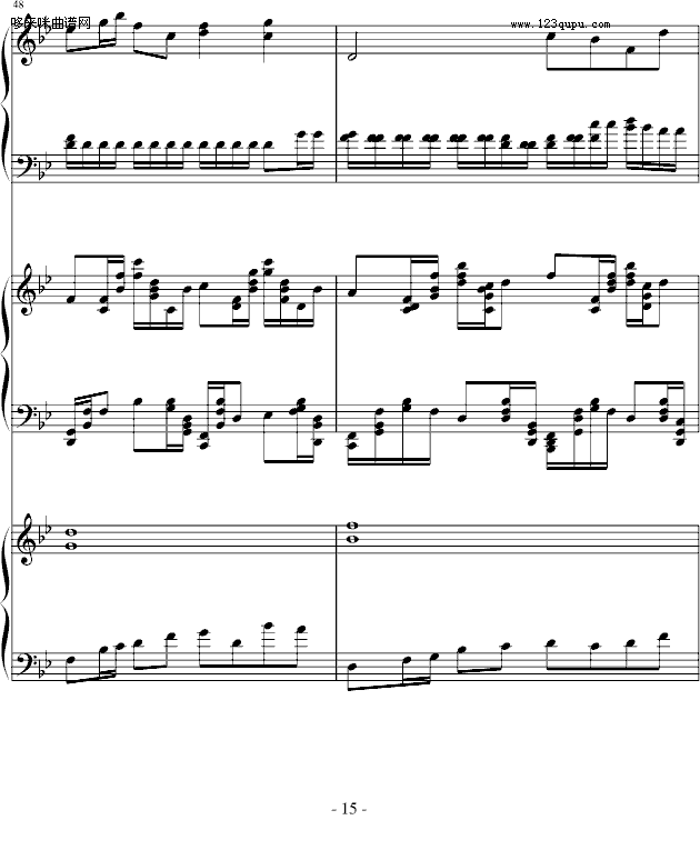 望江南-中国名曲钢琴曲谱（图15）