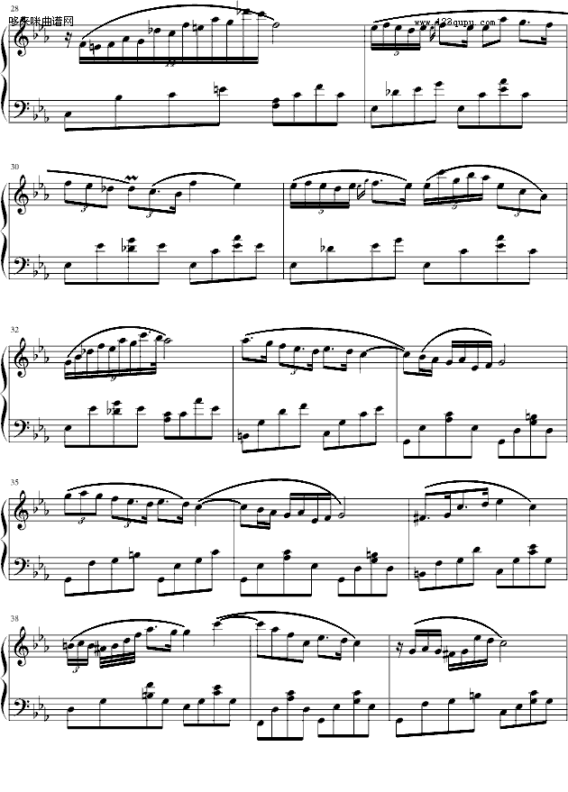 c小调夜曲-遗作-肖邦钢琴曲谱（图3）