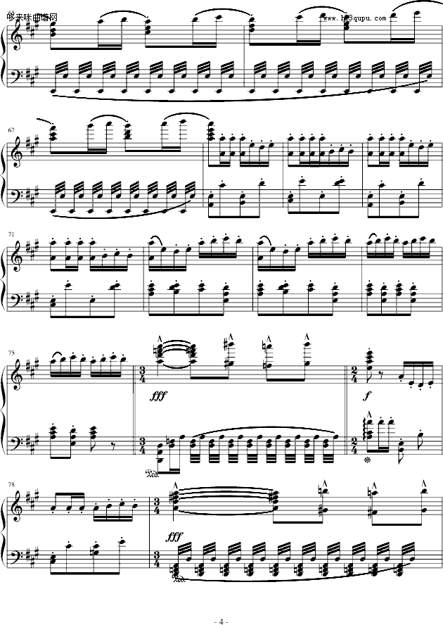卡门组曲-《哈巴涅拉舞曲》-比才钢琴曲谱（图4）